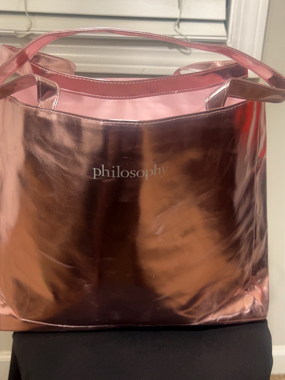 Philosophy Metallic Rose Pink Tote
